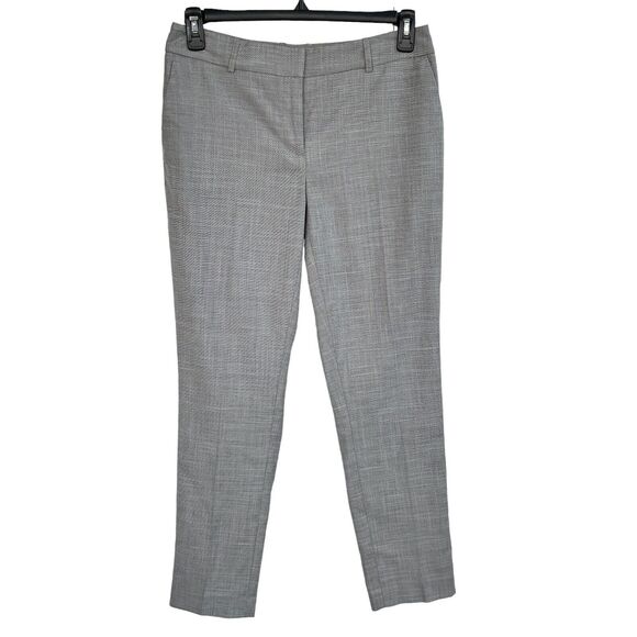 Calvin Klein SZ 10 Career Pants Pockets Mid-Rise Zip-Fly Flat Front Grey New - Picture 1 of 8